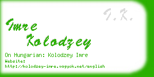 imre kolodzey business card